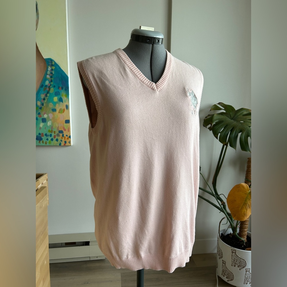 U.S. Polo Assn Pink Sweater Vest